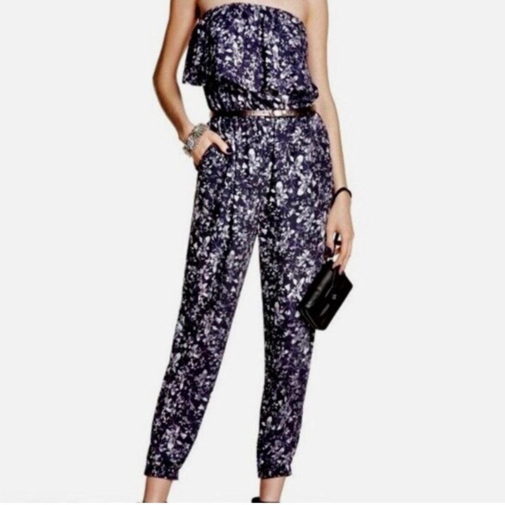Princess Vera Wang Strapless Floral Jumpsuit - Picture 1 of 10